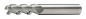 Preview: VHM Ø 12 mm Z=3 45° Flachstirn poliert Alu (N)